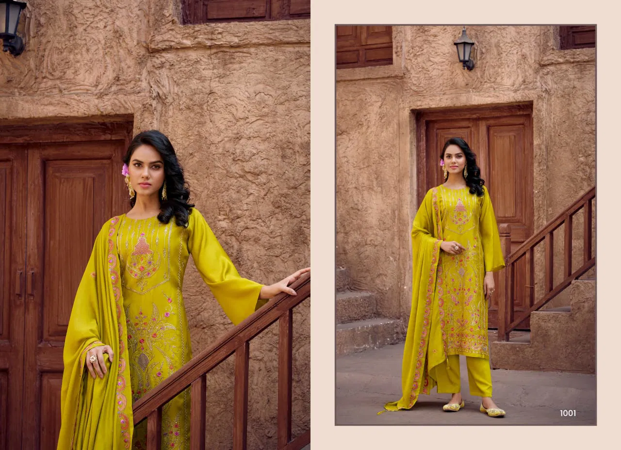 Kainat By Saffron Viscose Embroidery Salwar Kameez Suppliers In India